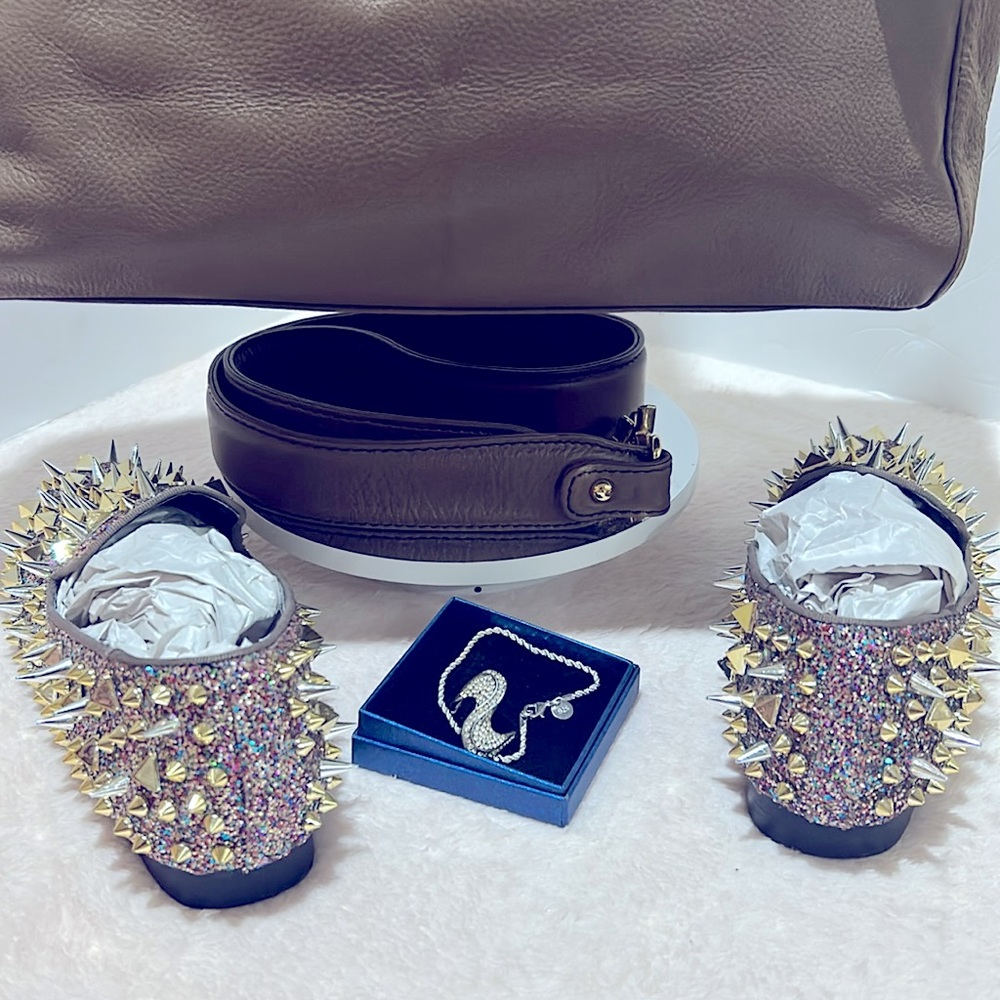 NWT Barr + Barr Crossbody XL Bag with Dust bag , Shoes , 925 Bracelet , 925 Ring - Picture 16 of 17